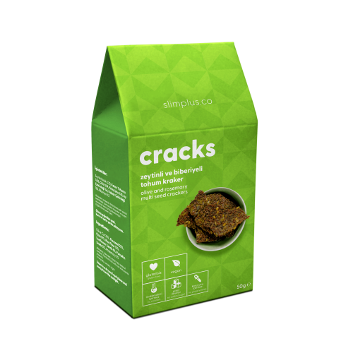 Zeytin Biberiyeli Glutensiz Vegan Tohum Kraker Cracks 50gr